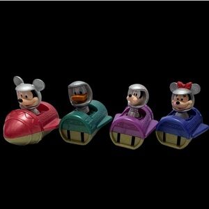 Vintage 1990’s Happy Meal Toys Disney’s Tomorrowland Astro Orbiter Starship 4pcs
